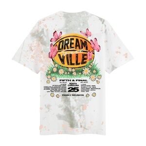 DreamVille Graphic  basketball Tee with Pink Butterflies